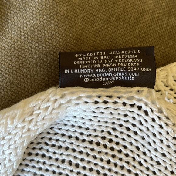 New without tags Wooden Ships open front cardigan.  One size fits most. - Picture 5 of 5